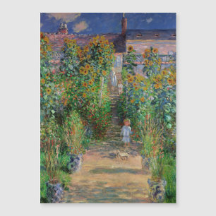 Monet Garten Vetheuil Impressionismus Blumenmalere Magnetkarte