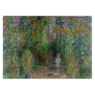 Monet Garten Vetheuil Impressionismus Blumenmalere Schneidebrett