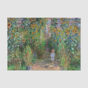 Monet Garten Vetheuil Impressionismus Blumenmalere Seidenpapier