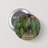 Monet Garten Vetheuil Impressionismus Malerei Button (Vorne & Hinten)