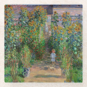 Monet Garten Vetheuil Impressionismus Malerei Glasuntersetzer