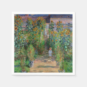 Monet Garten Vetheuil Impressionistisches Blumen G Serviette