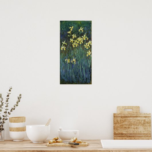 Monet - Gelbe Ire Poster (Küche)
