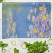 Monet gelbes Wasser-Lilien-Geschirrtuch Küchentuch (Gefaltet)