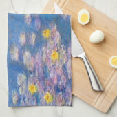 Monet gelbes Wasser-Lilien-Geschirrtuch Küchentuch (Viertel Falte)