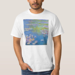 Monet gelbes Wasser-Lilien-T - Shirt