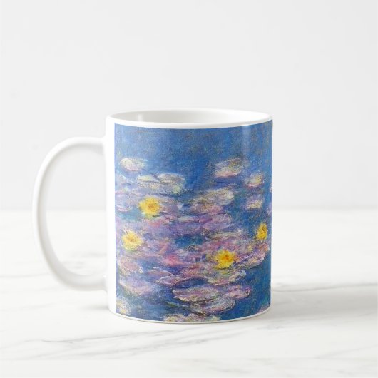 Monet gelbes Wasser-Lilien-Tasse Kaffeetasse (Links)