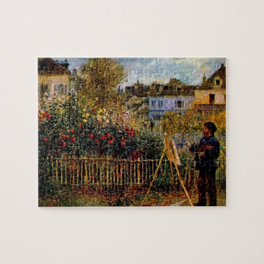 Monet Gemälde in seinem Garten von Claude Monet Puzzle (Horizontal)