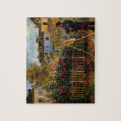 Monet Gemälde in seinem Garten von Claude Monet Puzzle (Vertikal)