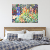 Monet - gerundete Blume Bett Leinwanddruck (Insitu (Schlafzimmer))