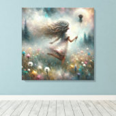 Monet Girl mit Kronleuchter Leinwanddruck (Insitu (Holzboden))