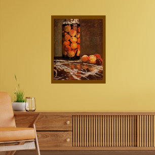 Monet - Glas mit Pfirsichen Poster