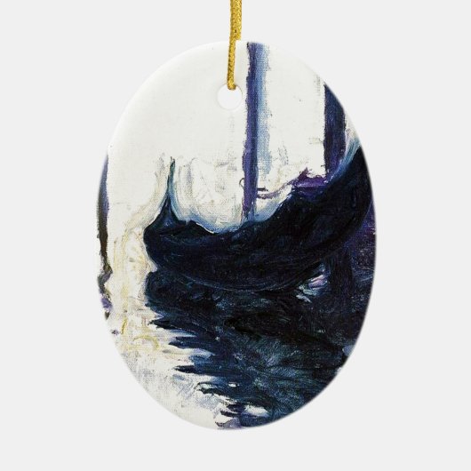 Monet Gondel in Venedig Keramikornament (Vorne)