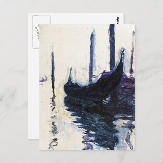 Monet Gondola in Venedig Postkarte (Vorne/Hinten)