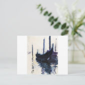 Monet Gondola in Venedig Postkarte (Stehend Vorderseite)