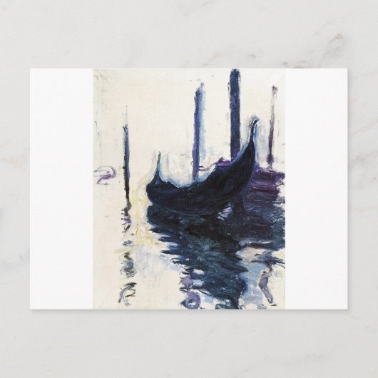 Monet Gondola in Venedig Postkarte (Vorderseite)