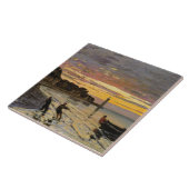 Monet - Hauling a Boat Ashore, Fine Art, Fliese (Seite)