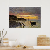 Monet - Hauling a Boat Ashore, Fine Art, Poster (Küche)