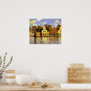 Monet - Häuser am Zaan-Fluss in Zaandam, Poster