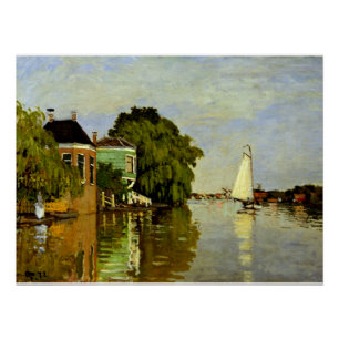 Monet - Häuser auf dem Achterzaan Poster
