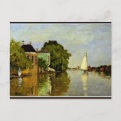 Monet - Häuser auf dem Achterzaan Postkarte (Vorderseite)