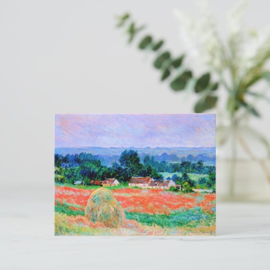 Monet - Haystack auf Giverny, schöne Kunst Postkarte (Stehend Vorderseite)