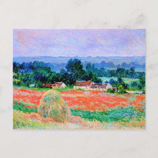 Monet - Haystack auf Giverny, schöne Kunst Postkarte (Vorderseite)