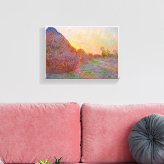 Monet Haystack Leinwanddruck (Insitu (Wohnzimmer))