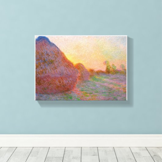 Monet Haystack Leinwanddruck (Insitu (Holzboden))