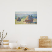 Monet - Haystacks Ende Sommer Poster (Küche)