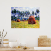 Monet - Haystacks in Giverny, 1884, Poster (Küche)