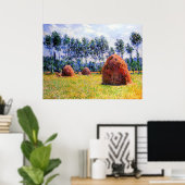 Monet - Haystacks in Giverny, 1884, Poster (Heimbüro)