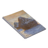 Monet Haystacks in Winter Spiral Notebook Notizblock (Rechte Seite)