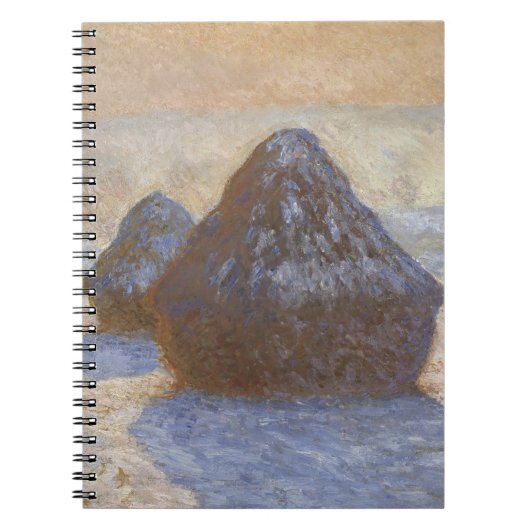 Monet Haystacks in Winter Spiral Notebook Notizblock (Vorderseite)