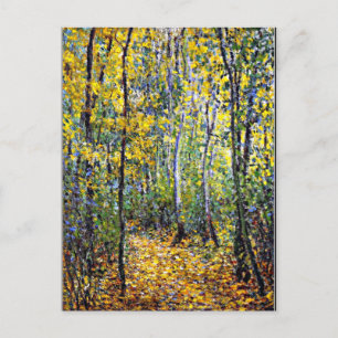 Monet - Holzlane, Vintage, kunstvoll bewaldete Geg Postkarte