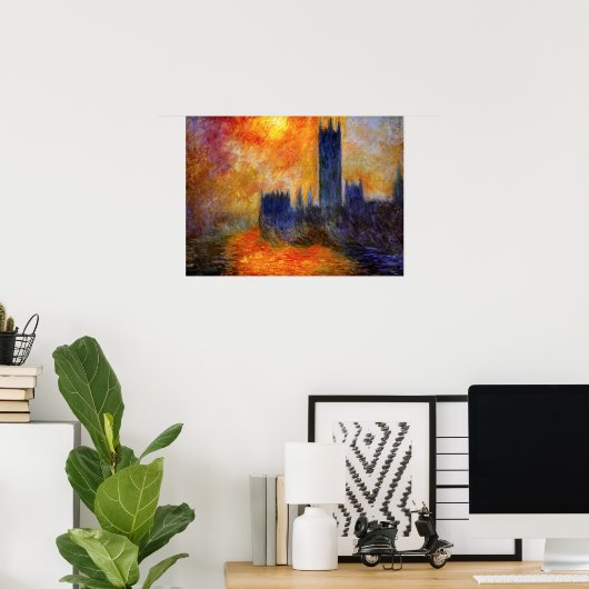 Monet House und Sunset Poster (Heimbüro)