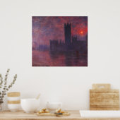 Monet Houses of Parliament at Sunset Poster (Küche)