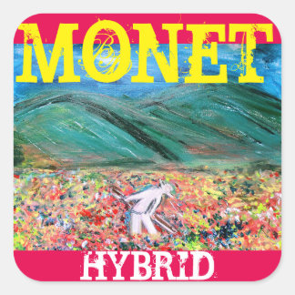 MONET HYBRID QUADRATISCHER AUFKLEBER