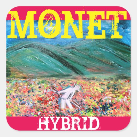 MONET HYBRID QUADRATISCHER AUFKLEBER (Vorderseite)