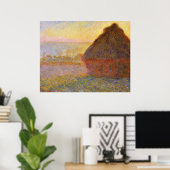 Monet - Hystacks at Sunset - Impressionist Poster (Heimbüro)