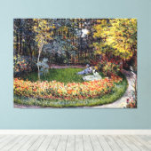 Monet - Im Garten, berühmtes Bild Leinwanddruck (Insitu (Holzboden))