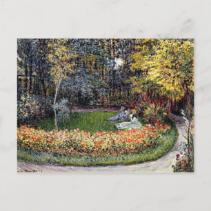 Monet - Im Garten, berühmtes Gemälde Postkarte