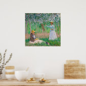 Monet, im Wald in Giverny Poster (Küche)