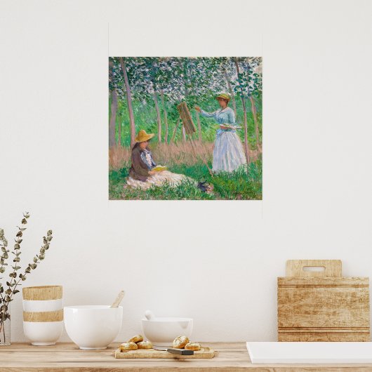 Monet, im Wald in Giverny Poster (Küche)