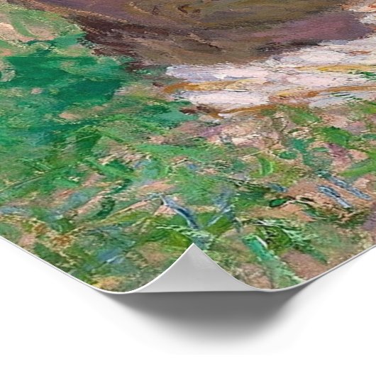 Monet, im Wald in Giverny Poster (Ecke)