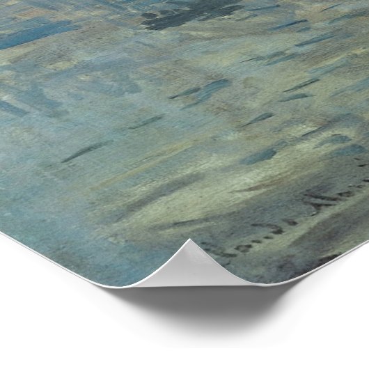 Monet, Impression, Sonnenaufgang Poster (Ecke)