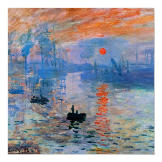 Monet - Impression, Sonnenaufgang, Poster (Vorderseite)