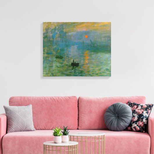 Monet Impression Sunrise Canvas Print Leinwanddruck (Insitu (Wohnzimmer))