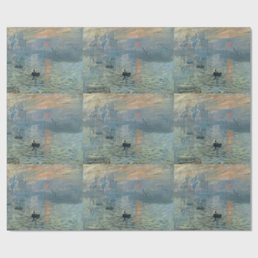 Monet Impression Sunrise Soleil Levant Malerei Geschenkpapier (Flach)