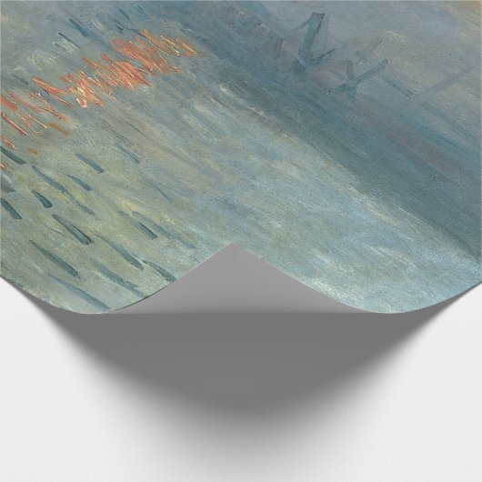 Monet Impression Sunrise Soleil Levant Malerei Geschenkpapier (Ecke)